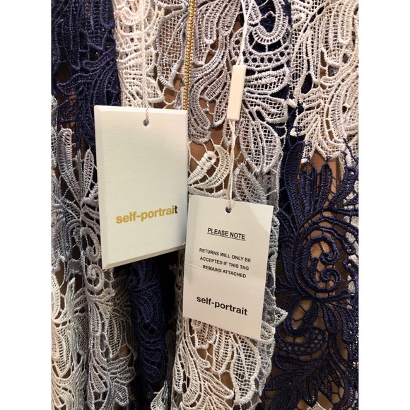 SOLD Self Portrait Camellias Lace Midi Dress - Picture 4 of 5